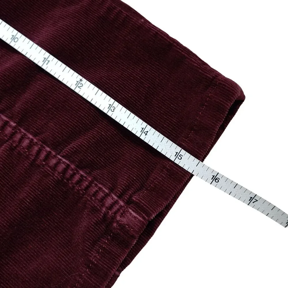 Arizona Jean Co 90s Burgundy Corduroy Button Up Skirt Junior's 5 Indie Sleaze